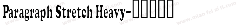 Paragraph Stretch Heavy字体转换